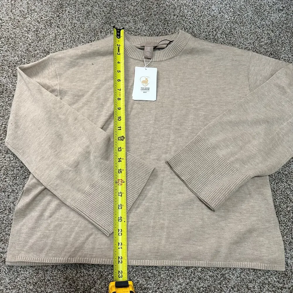 H&M Women's Cashmere-Blend Sweater Size M In Light Beige Melange - Picture 10 of 12